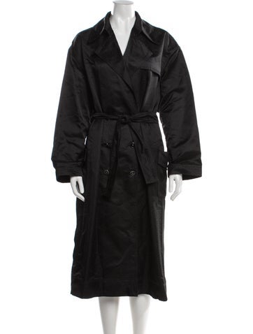 Pre-owned Chanel 2026 Silk Trench Coat W/ Tags In Black