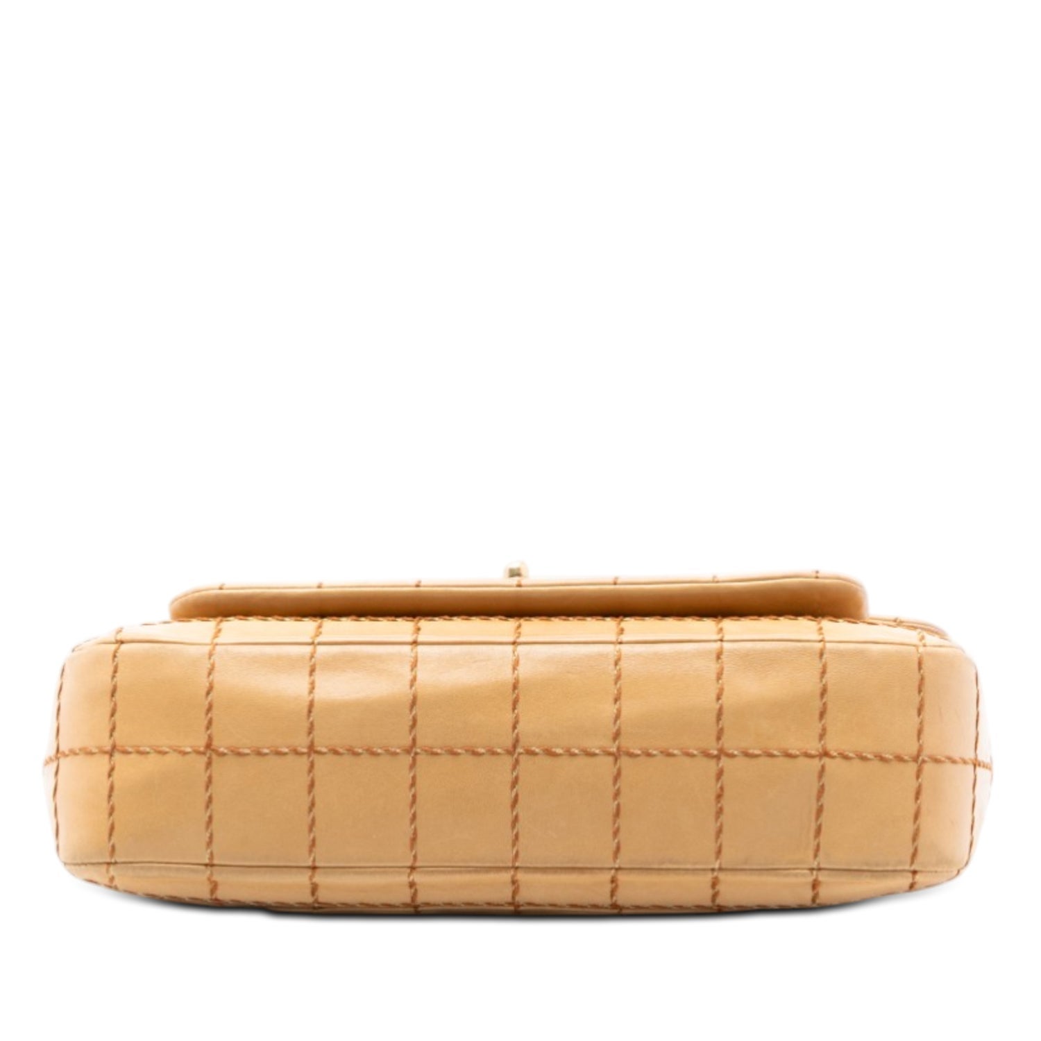Chanel Lambskin Chocolate Bar Lambskin Wild Stitch Chain Flap