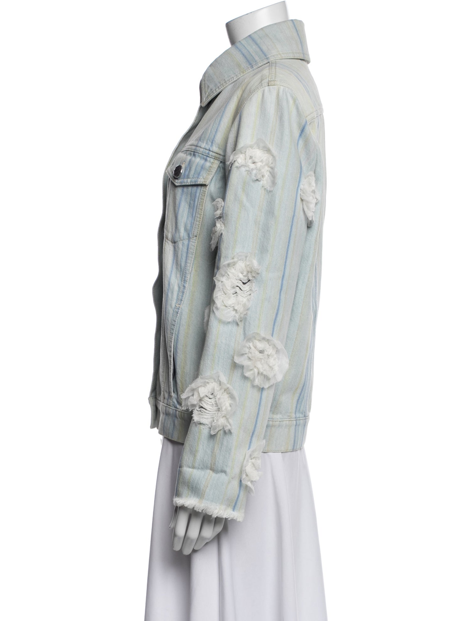 Chanel 2018 Striped Denim Jacket