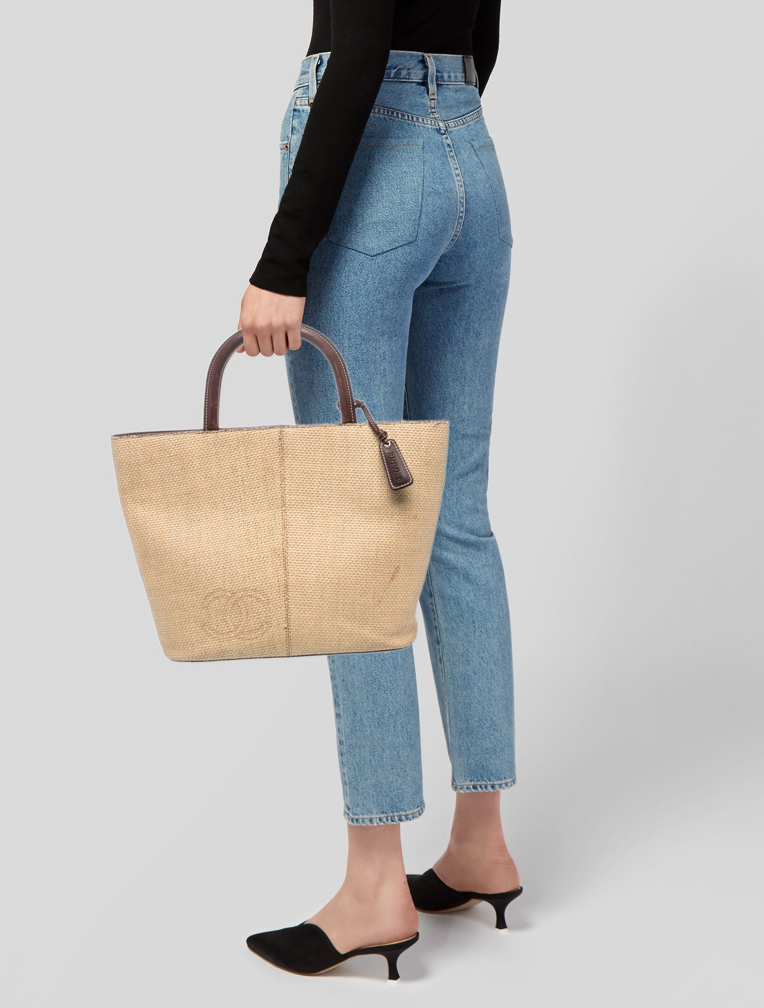 Chanel CC Raffia Tote