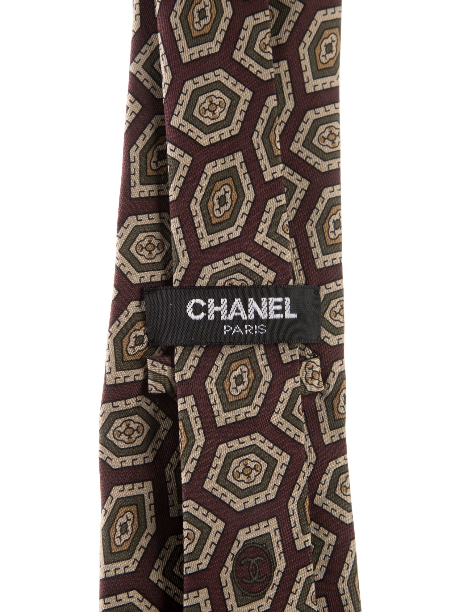 Chanel Vintage Patterned Silk Tie
