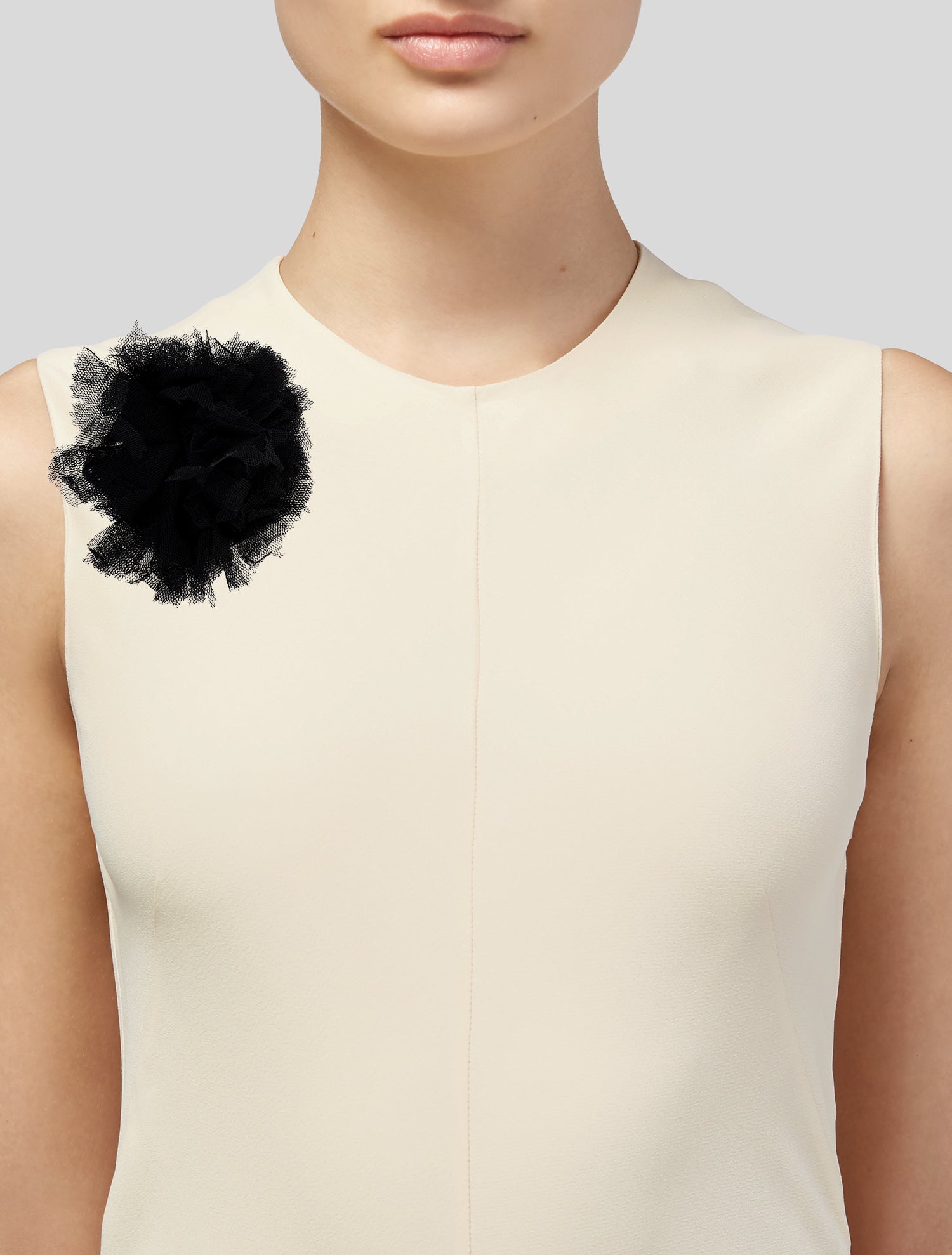 Chanel Fabric Camellia Flower Brooch