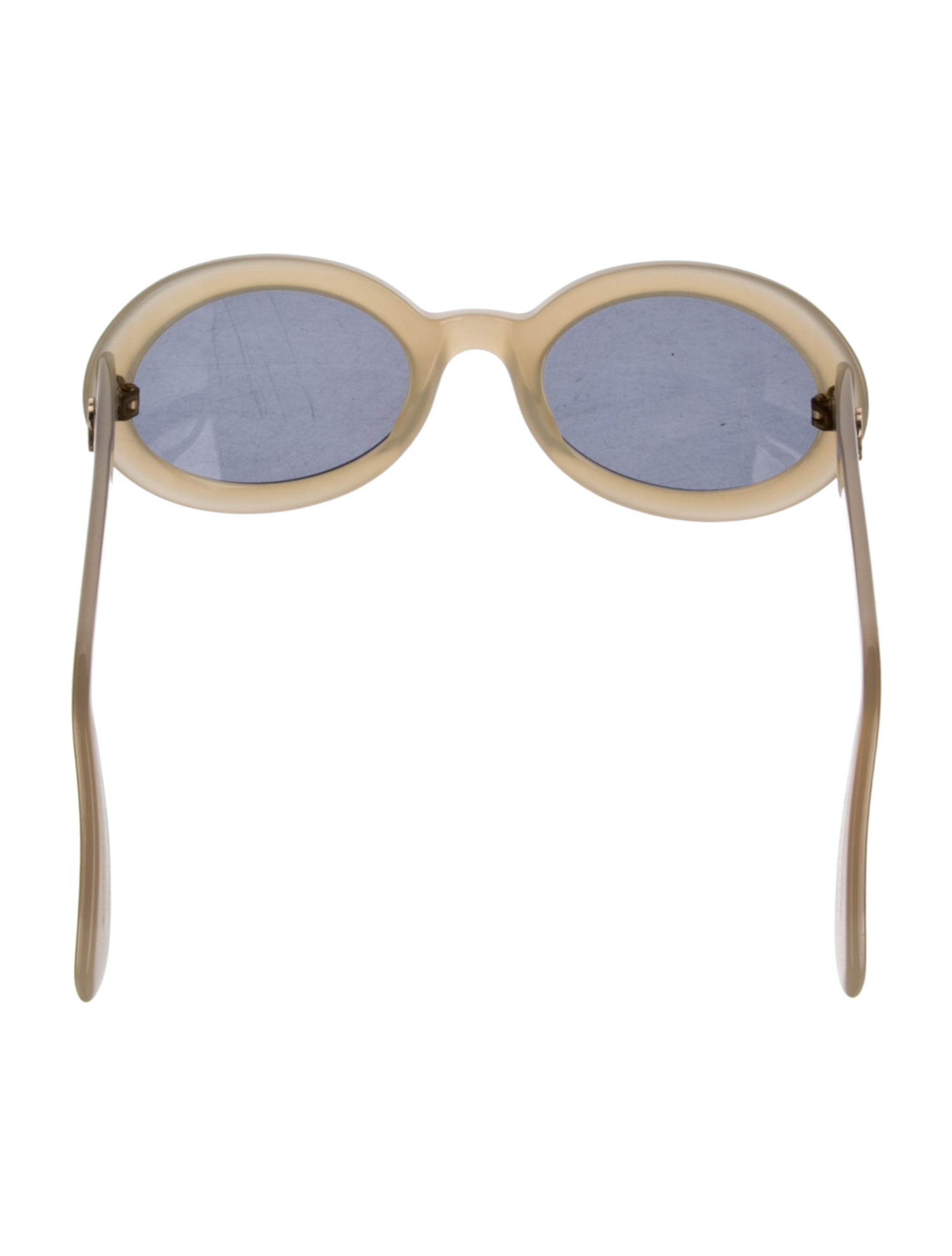 Chanel Vintage Interlocking CC Logo Sunglasses - Gold Sunglasses