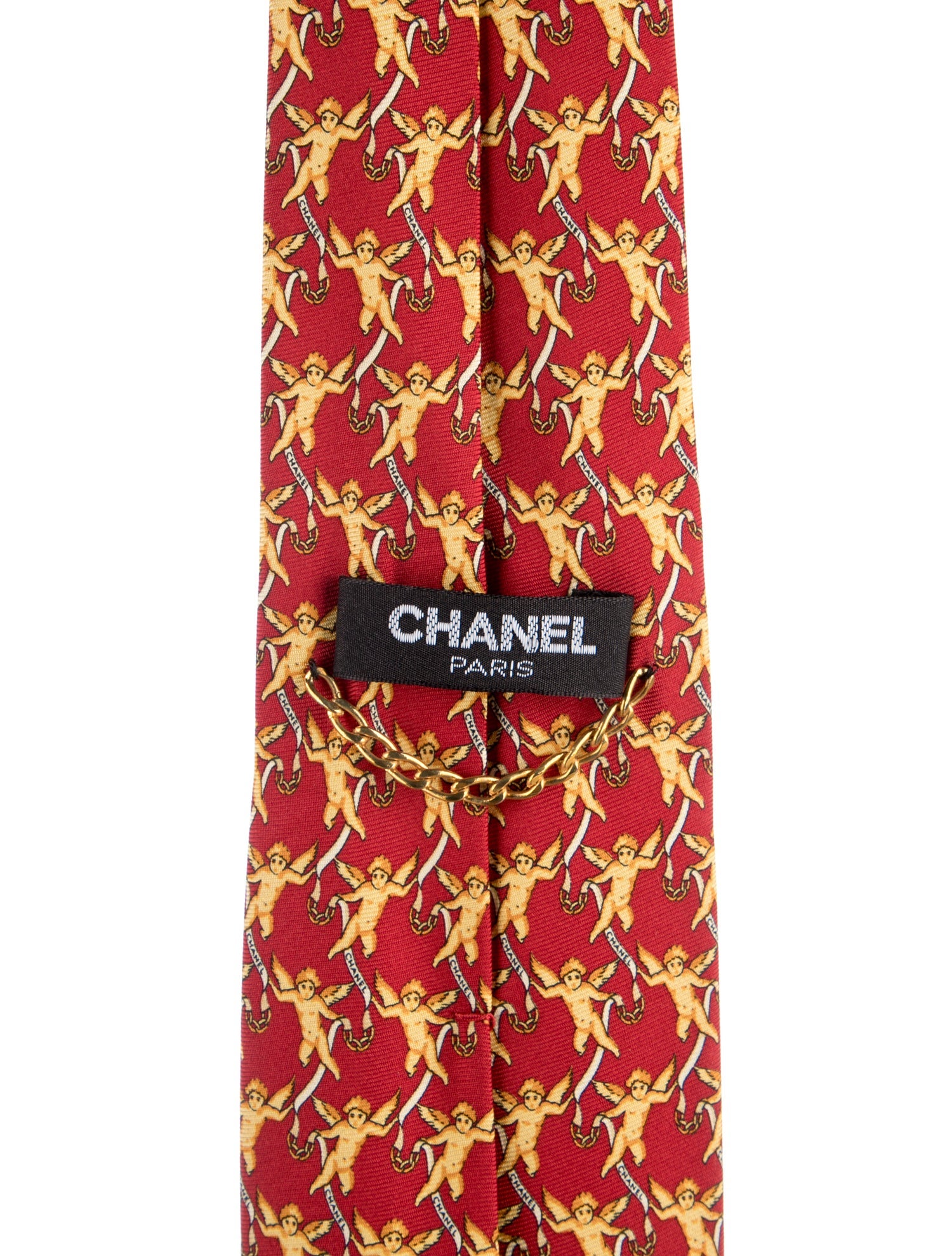 Chanel Silk Cherub Necktie