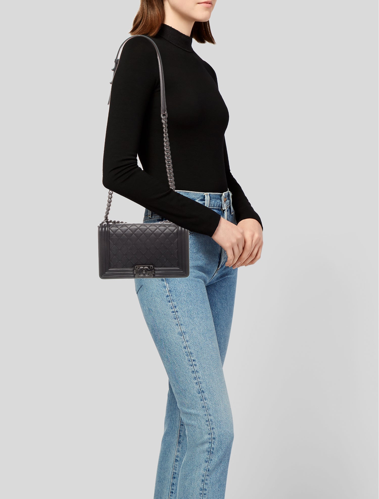 Chanel Medium So Black Boy Bag