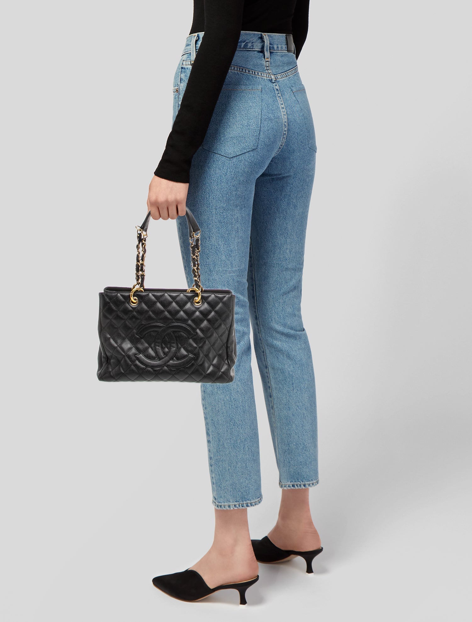 Chanel Quilted Caviar Grand Shopping Tote