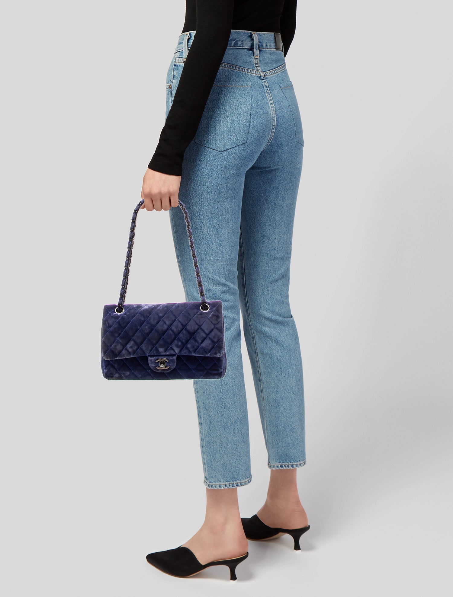 Chanel Classic Medium Velvet Double Flap