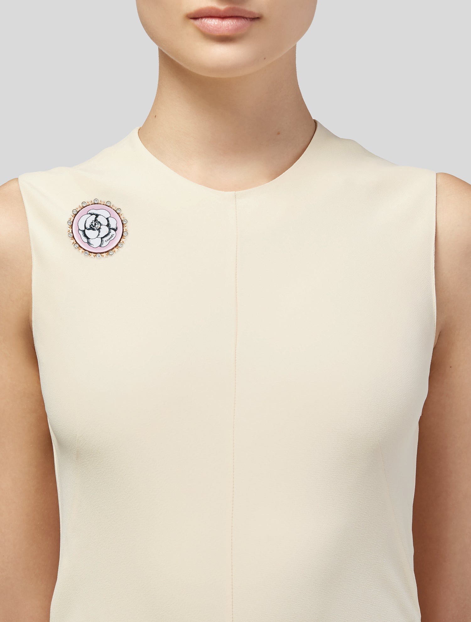 Chanel Strass & Resin Camellia Brooch