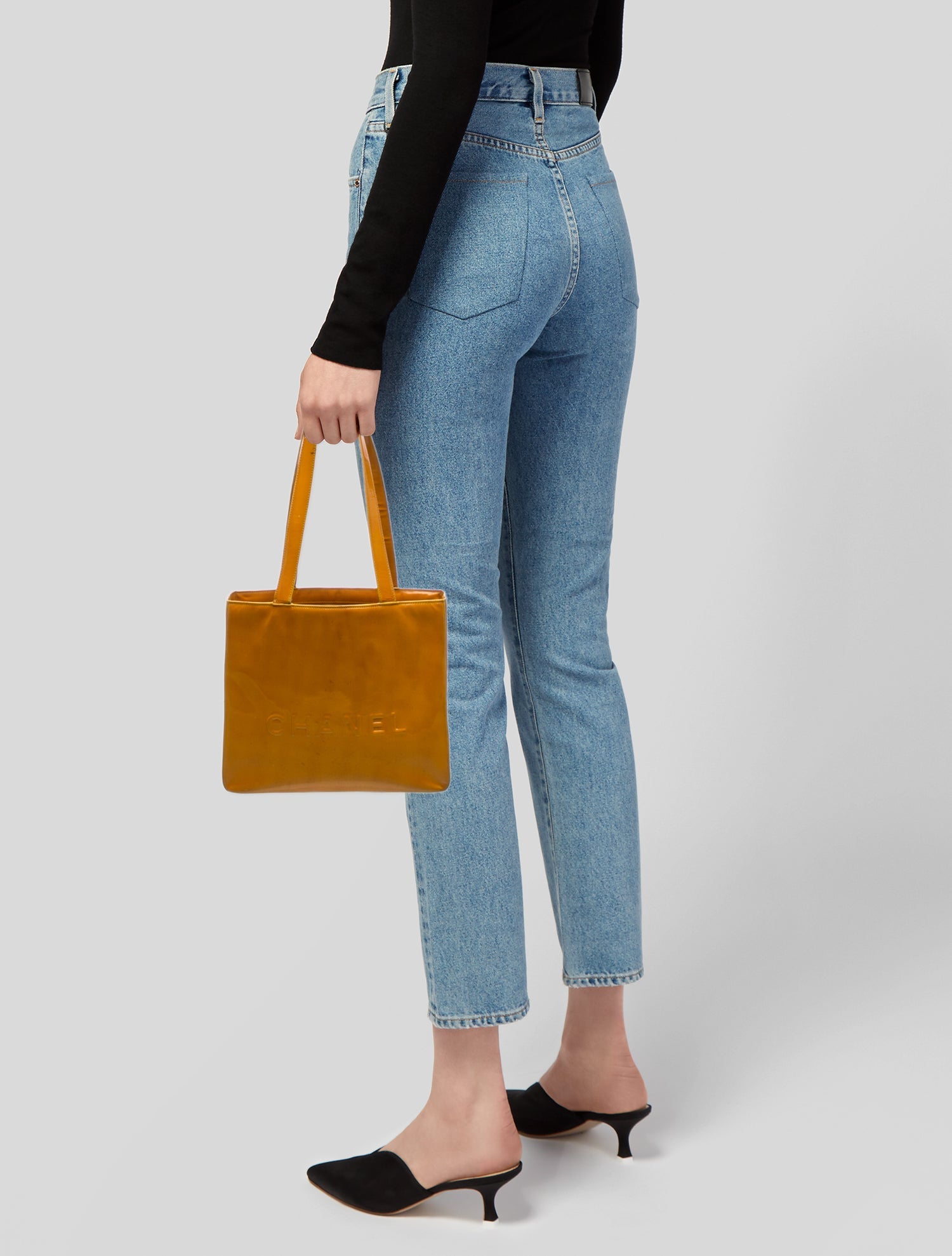 Chanel Patent Logo Tote