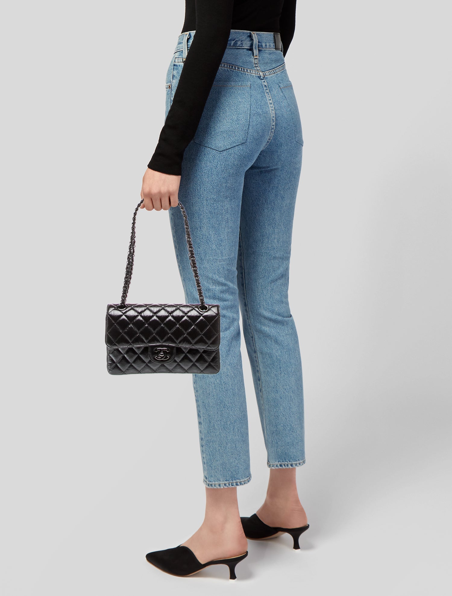 Chanel Classic Small So Black Double Flap Bag