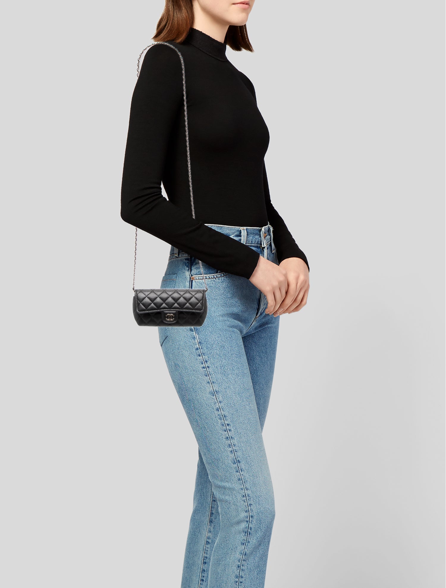 Chanel Classic Flap Phone Holder w/ Chain