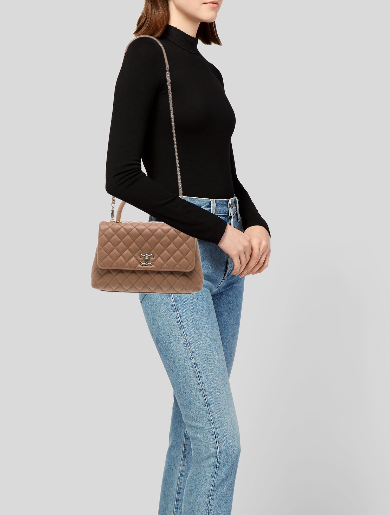 Chanel Small Coco Handle Bag - Brown Handle Bags, Handbags