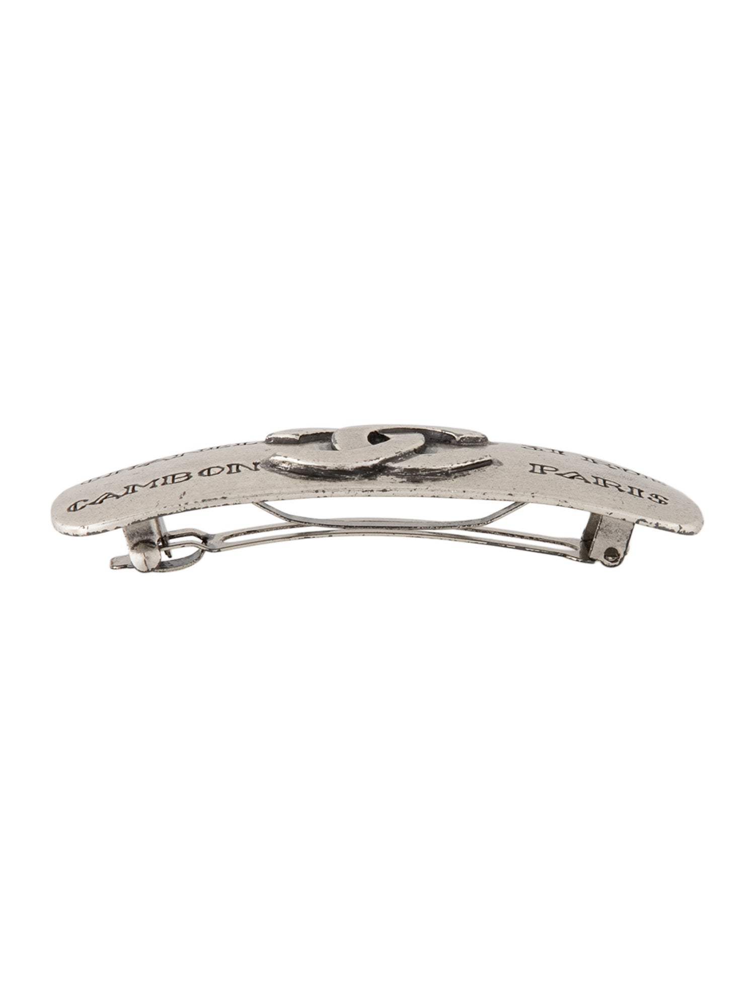Chanel Vintage Metal Hair Clip - Silver Hair Accessories
