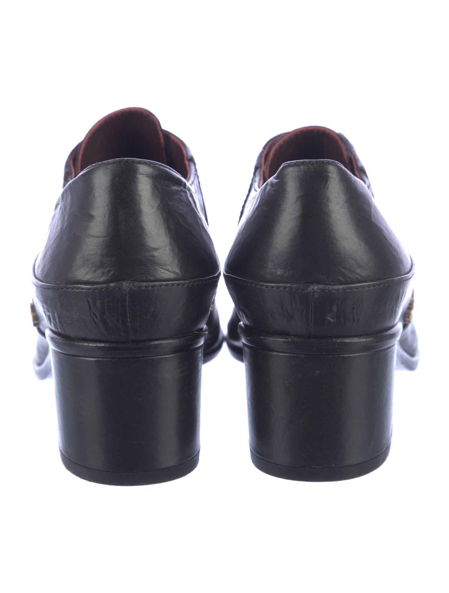 Chanel Interlocking CC Logo Leather - Black Flats, Shoes