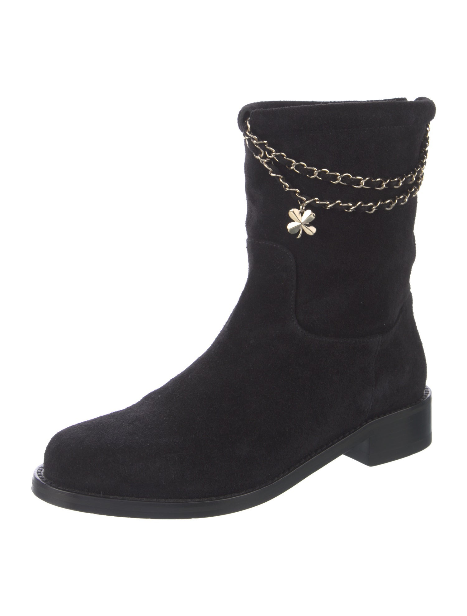 Chanel Vintage Motocross CC Boots - Black Boots, Shoes - CHA357136