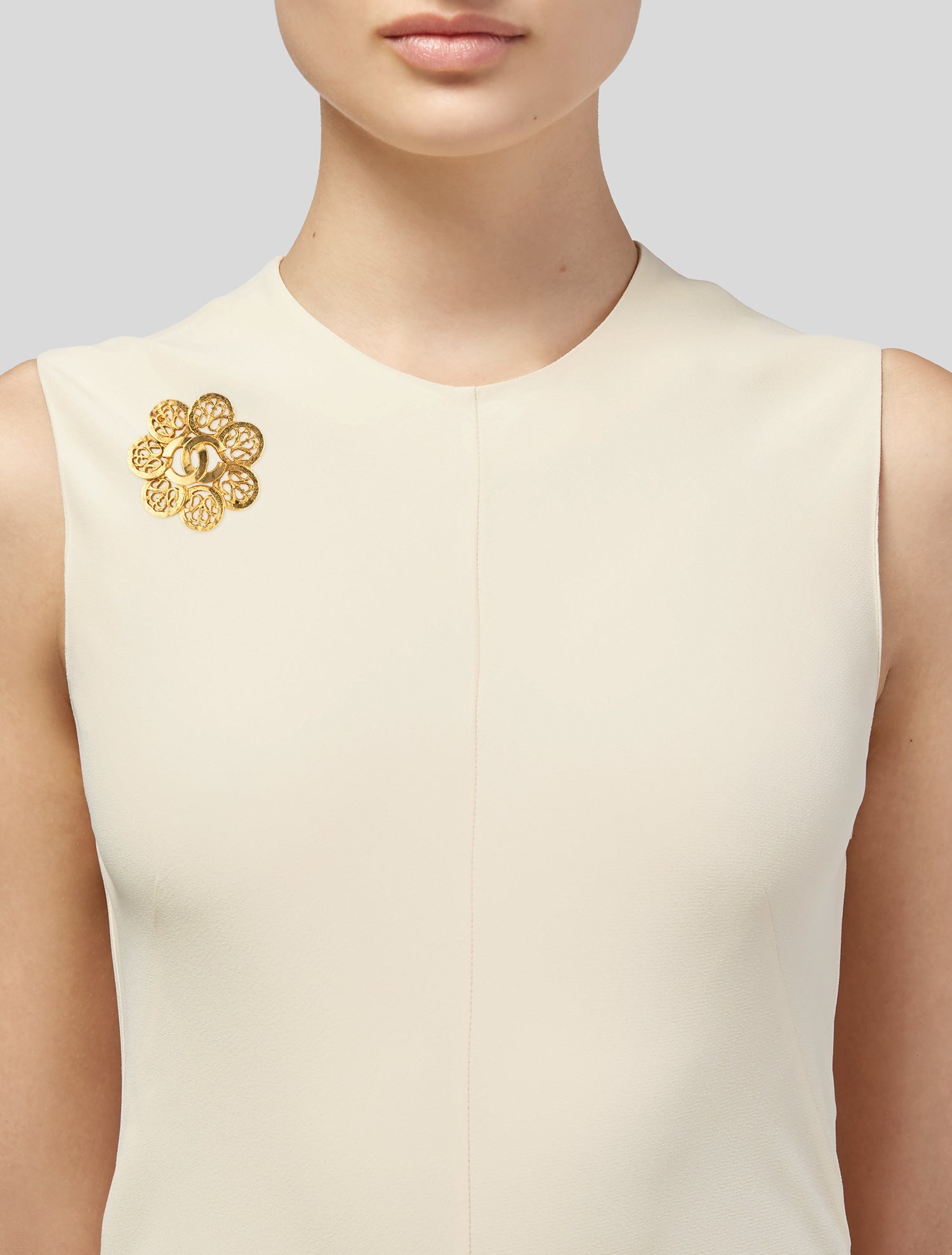 Chanel Vintage CC Brooch