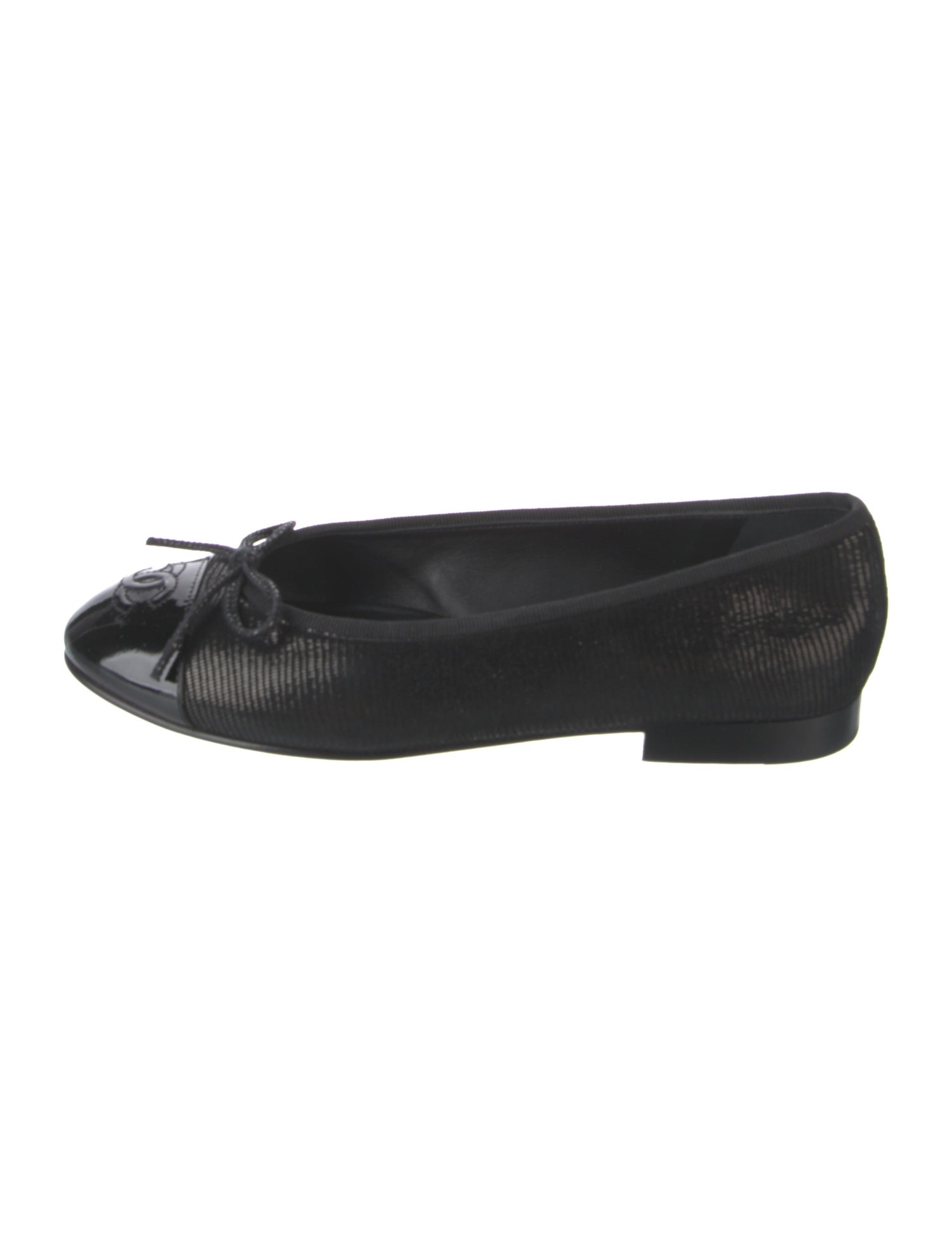 Chanel Interlocking CC Logo Suede Ballet Flats