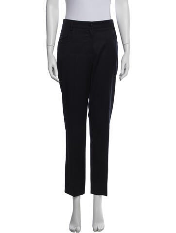 Pre-owned Chanel Vintage Straight Leg Pants In Blue