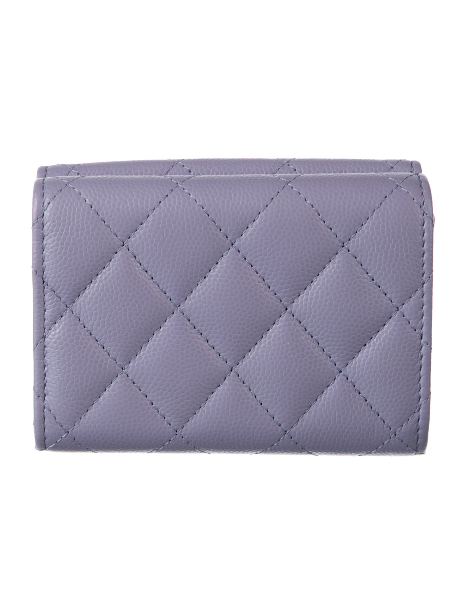 Chanel Interlocking CC Logo Trifold Wallet - Purple Wallets