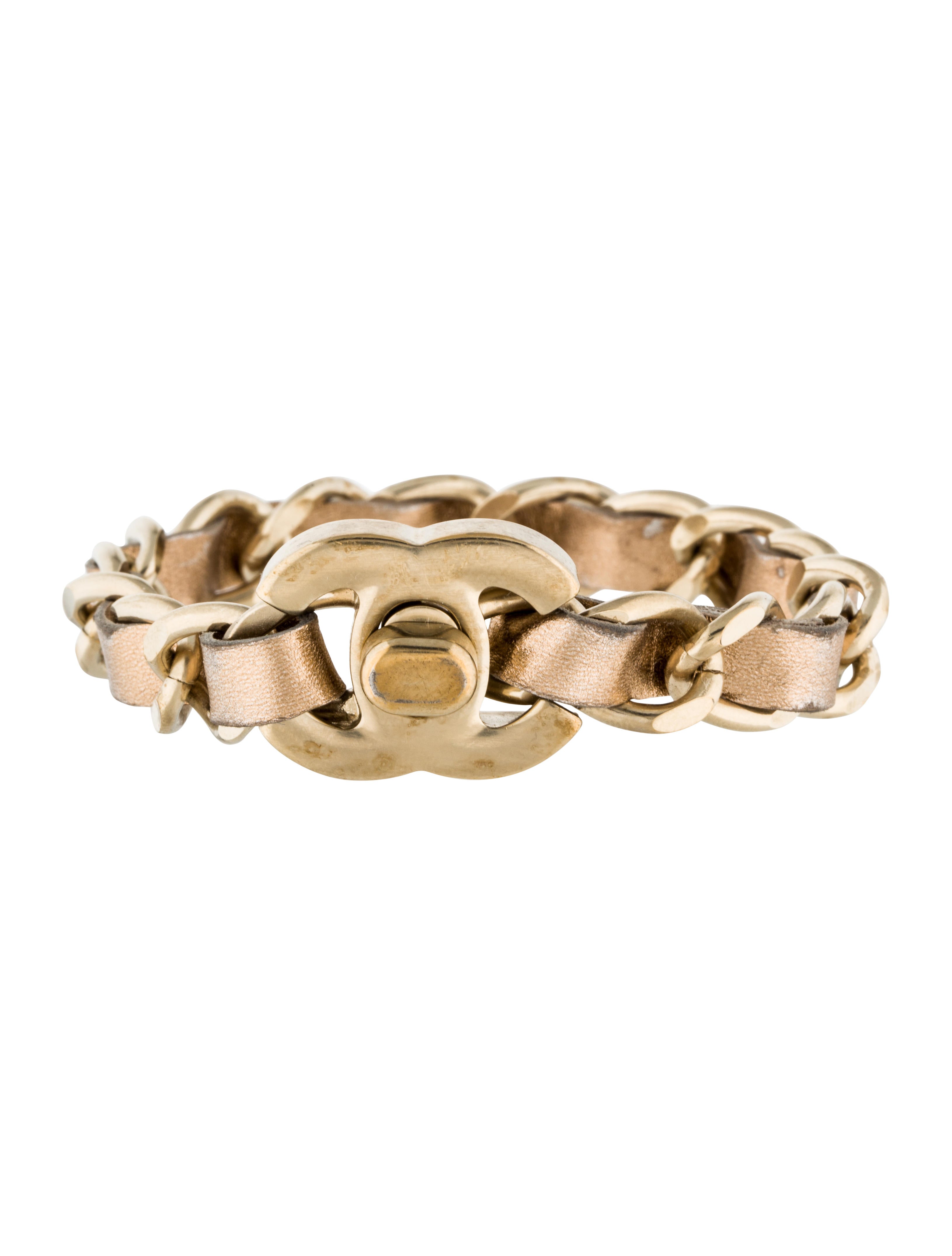 Chanel Cc Turn Lock Bracelet Bracelets Cha150580 The Realreal Cc Turn Lock Bracelet
