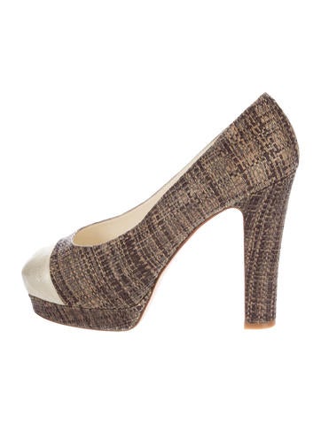 Chanel Tweed Cap-Toe Platforms