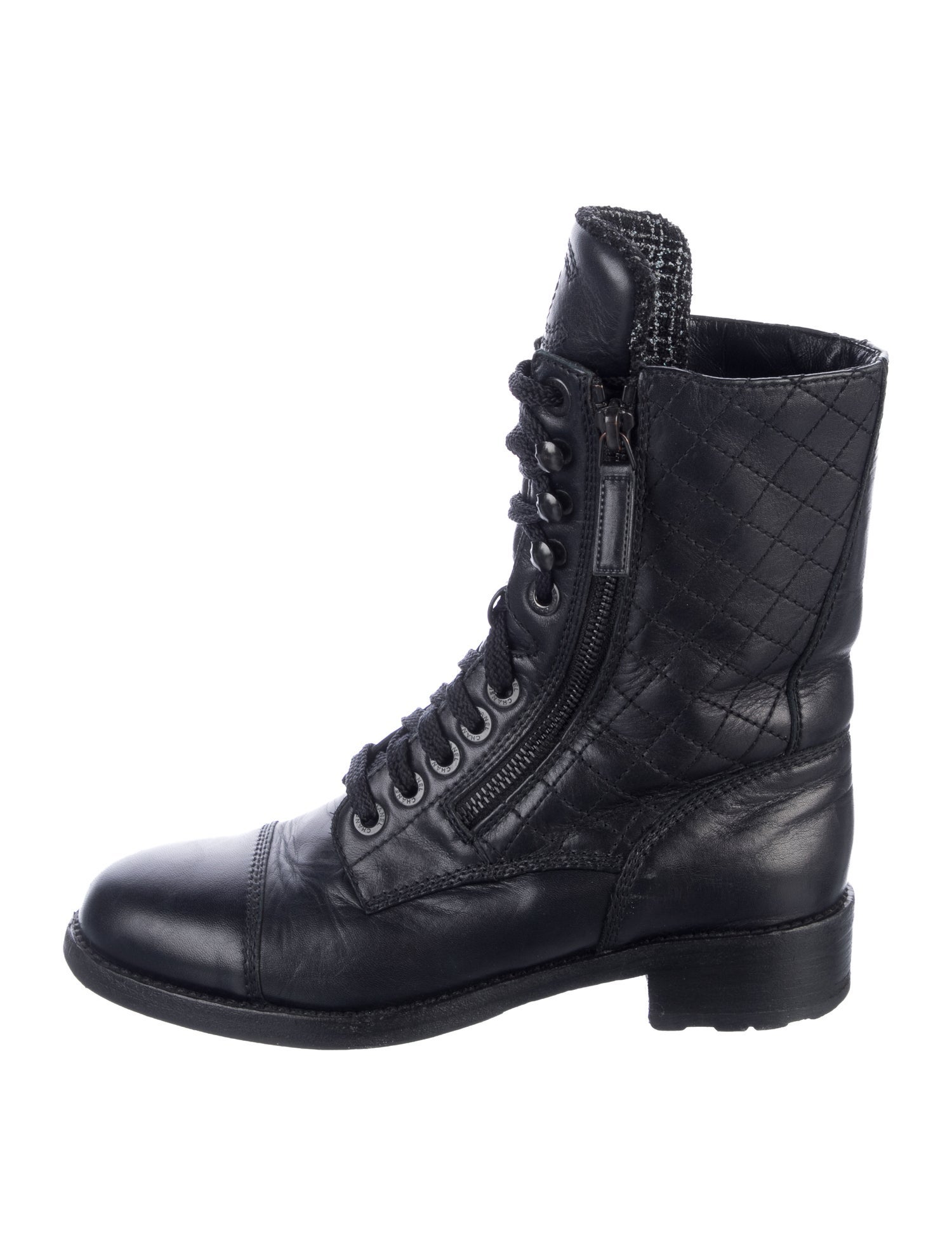 CHANEL 2 way ブーツ Chanel Vintage Motocross CC Boots - Black Boots, Shoes - CHA357136
