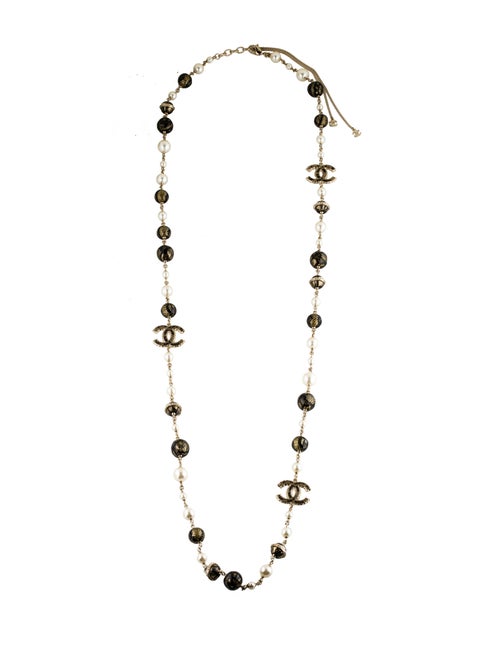 Chanel Lace Motif Bead & Pearl Necklace