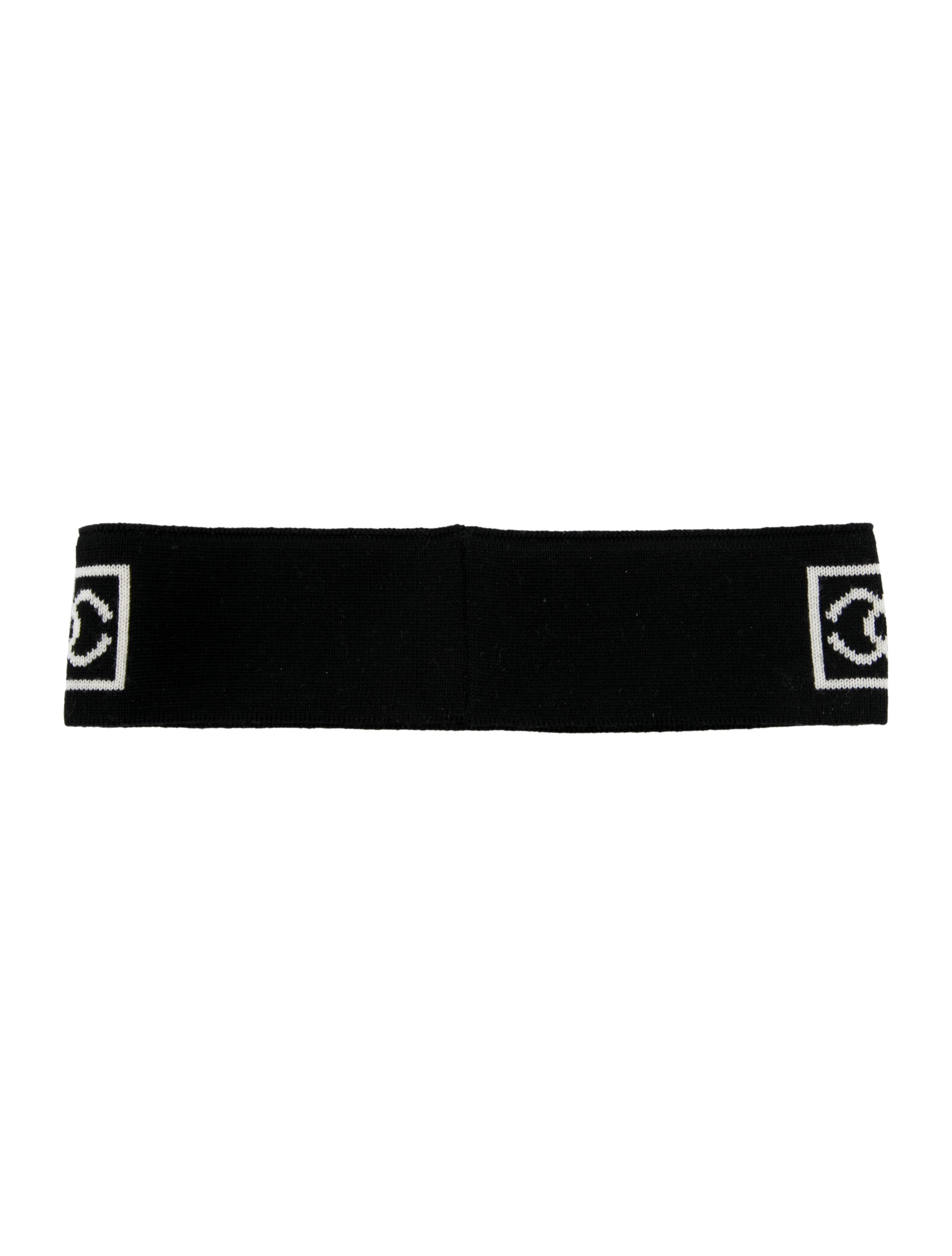 CHANEL ロゴ入り、バンドー Chanel Sport Ligne Sweatband - Black Hair Accessories, Accessories