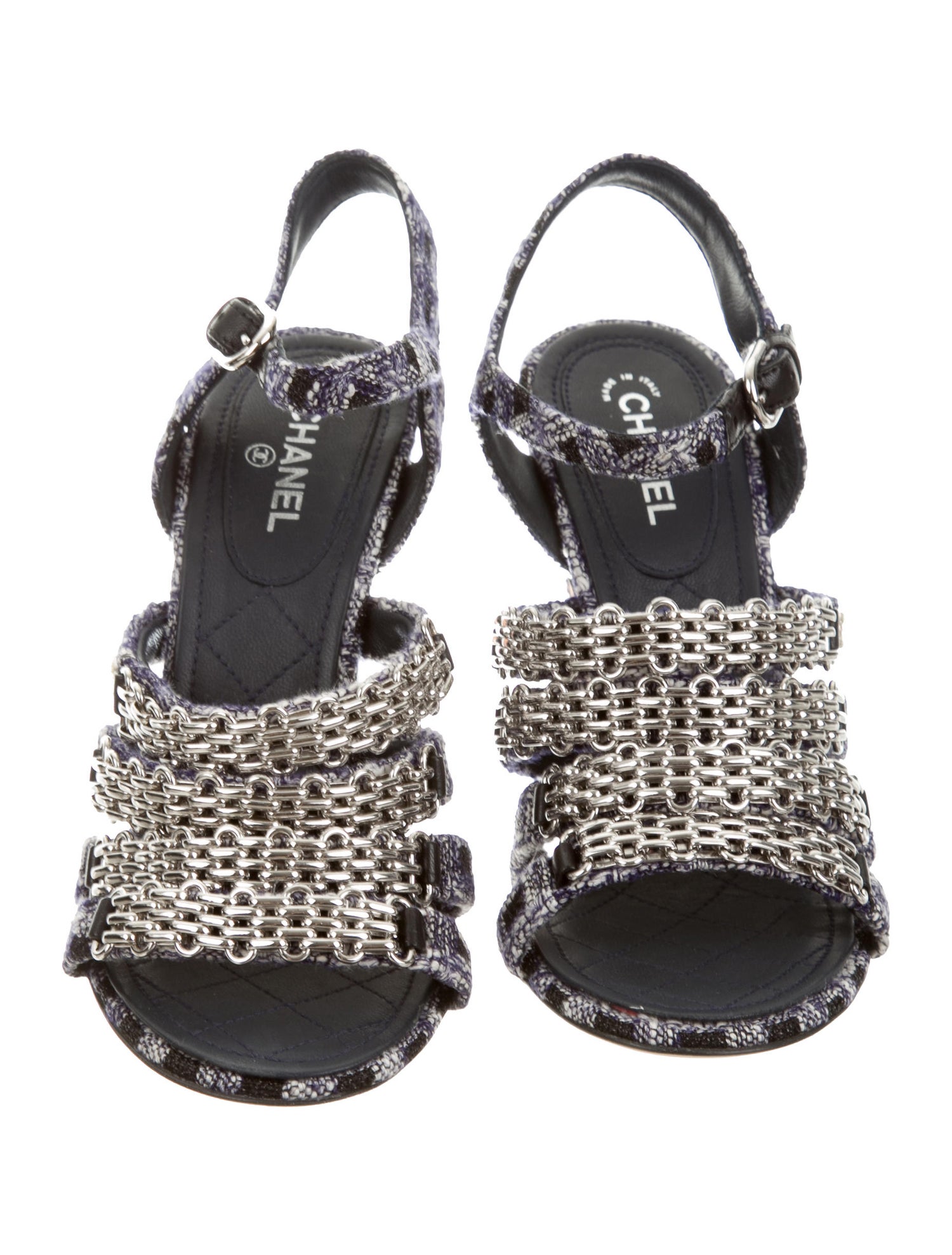 tweed chanel sandals
