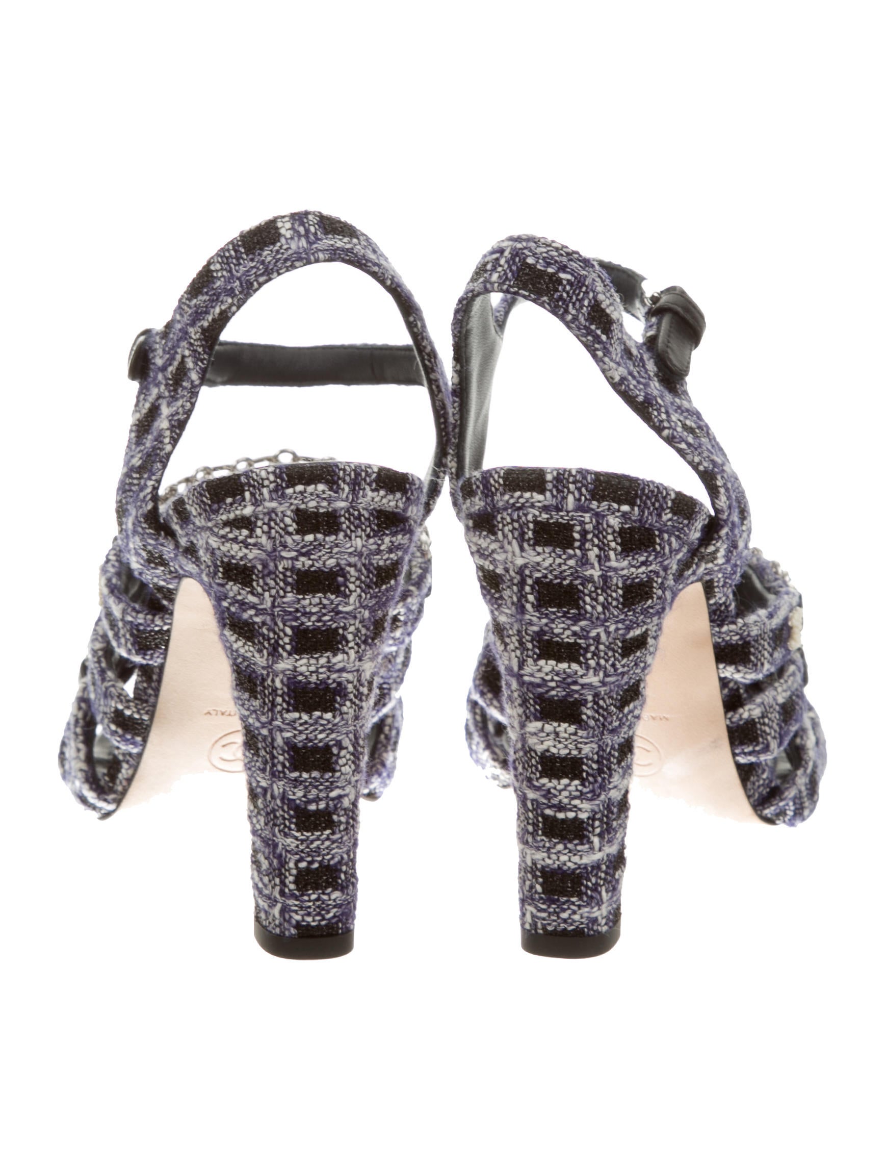 tweed chanel sandals
