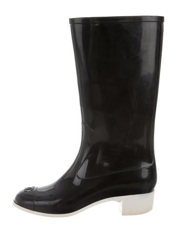 Chanel CC Rain Boots
