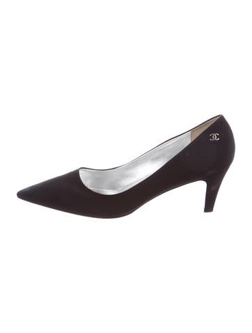 Chanel CC Pointed-Toe Pumps