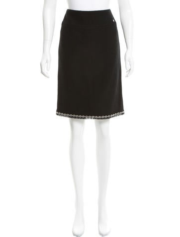 Chanel Wool Knee-Length Skirt