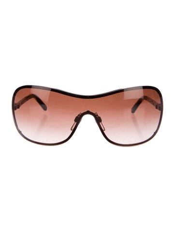 Chanel Embellished Shield Sunglasses