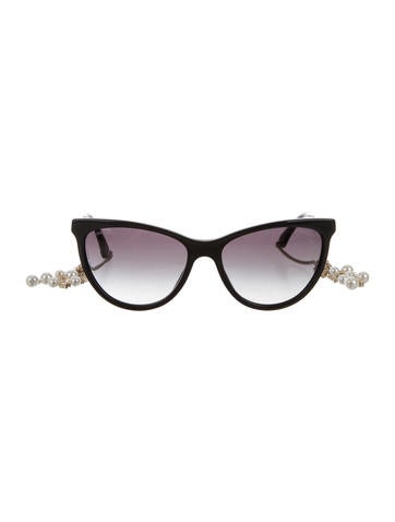 Chanel Cat-Eye Pearl Sunglasses w/ Tags