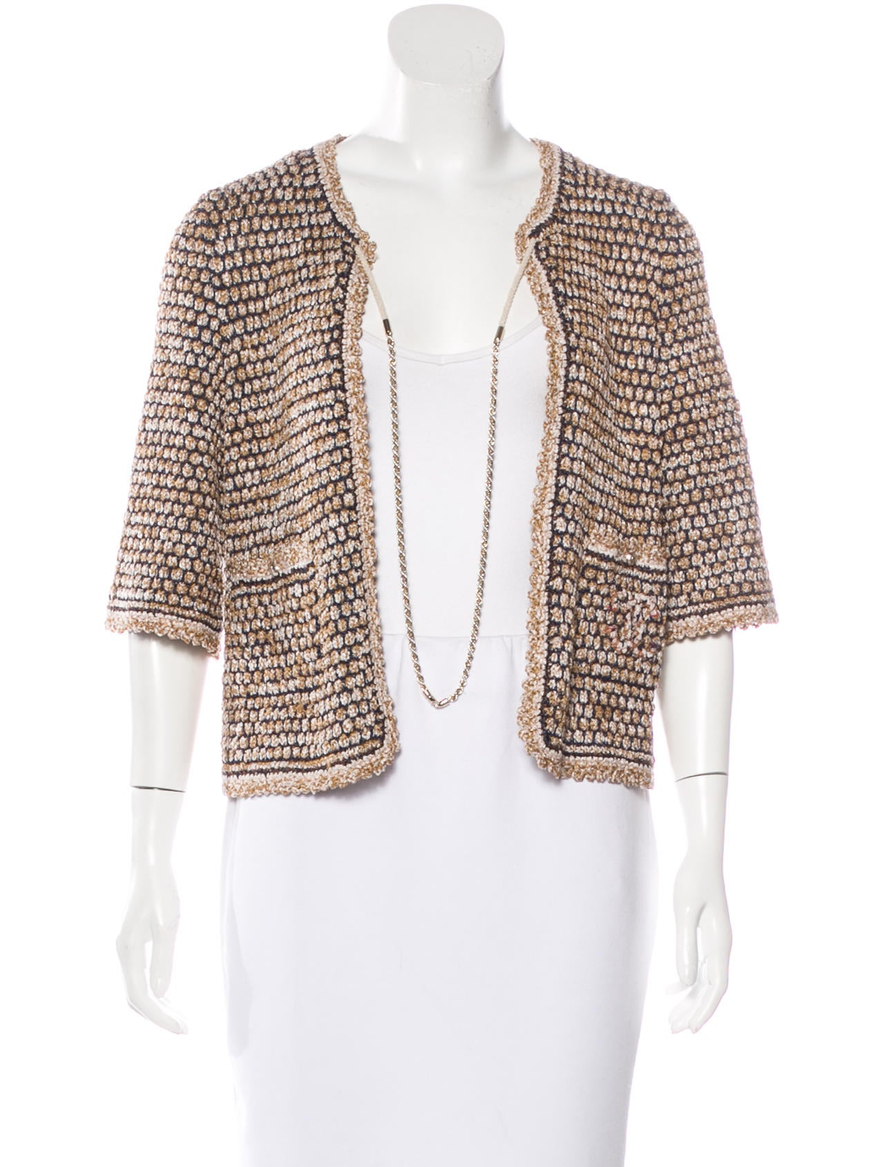Chanel Embellished Knit Cardigan - Clothing - CHA158312 The RealReal