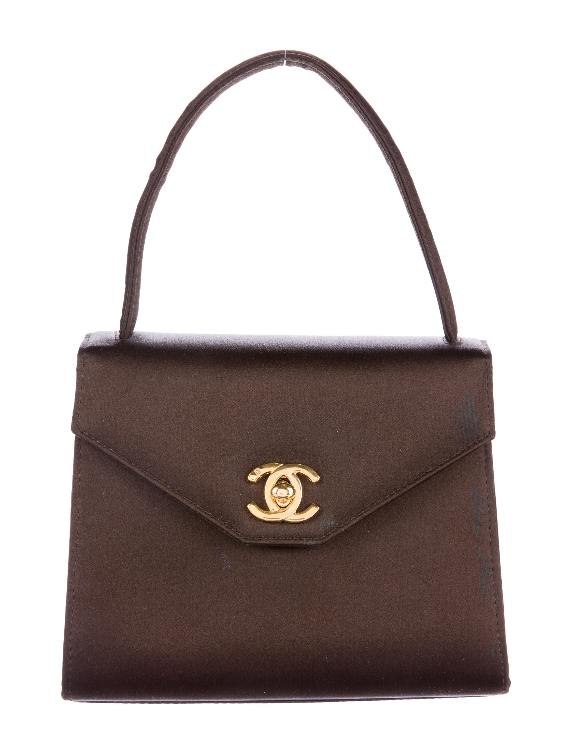 Chanel Satin Evening Bag Brown Evening Bags, Handbags CHA158674