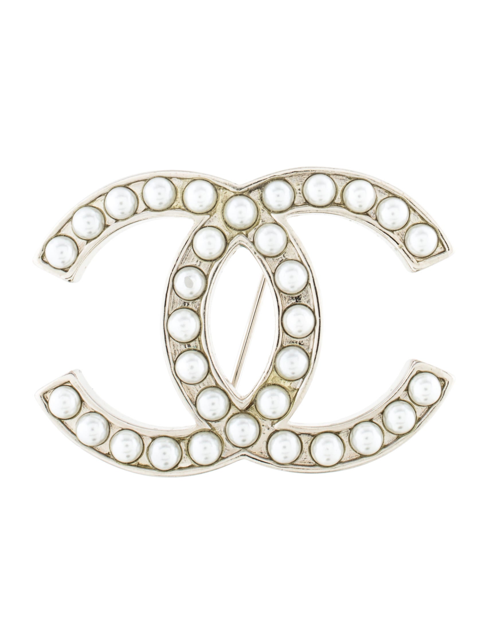 Chanel CC Faux Pearl Brooch Brooches CHA158719 The RealReal