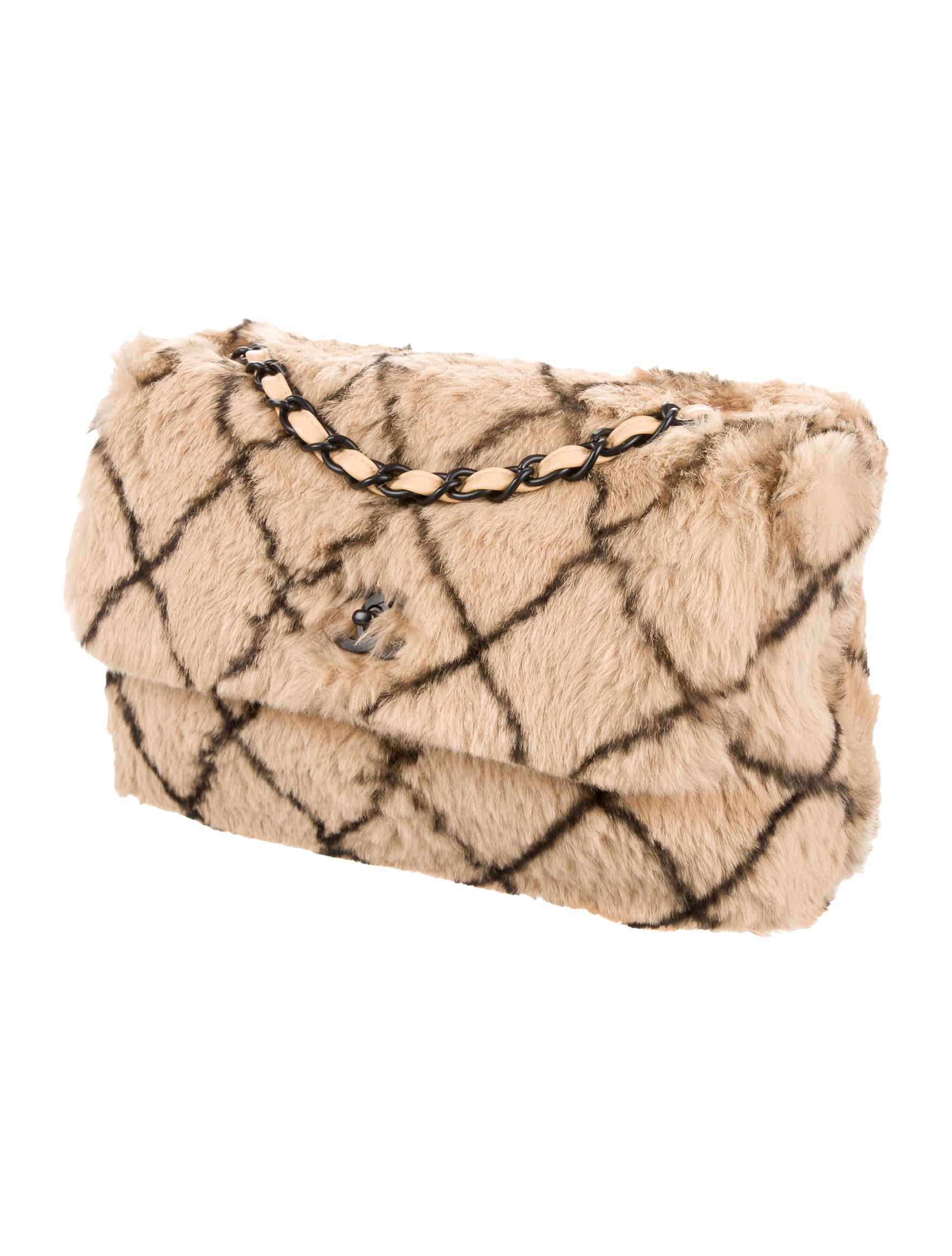 Chanel Fur Flap Bag Handbags CHA159097 The RealReal