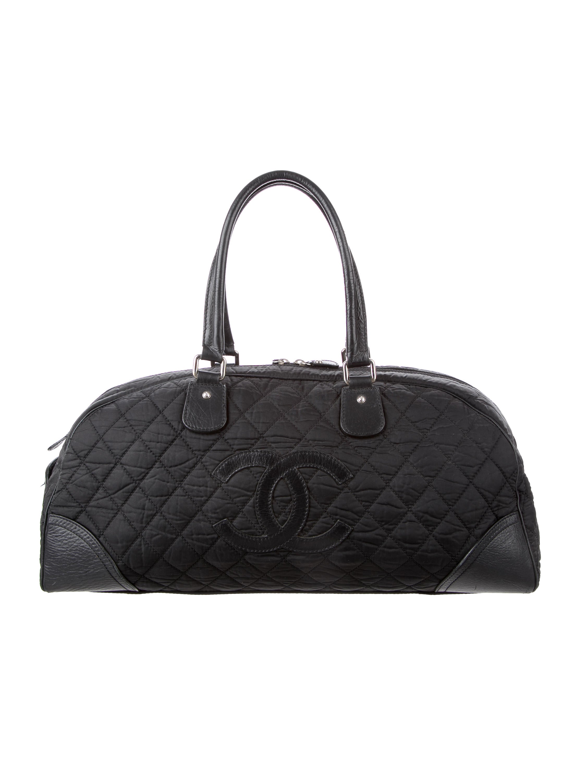 Chanel Quilted CC Duffle Bag Black Luggage and Travel, Handbags