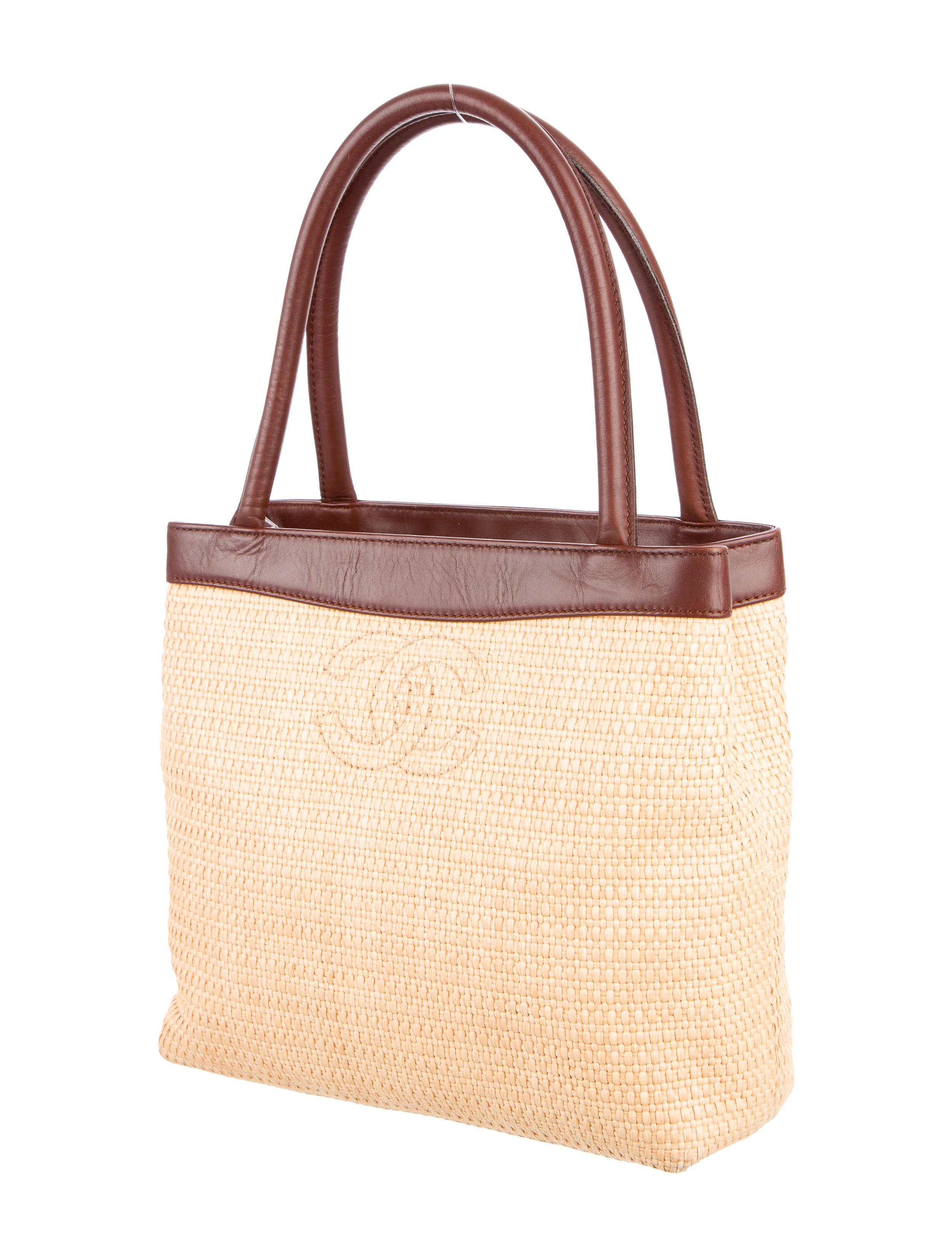 Chanel Straw CC Tote Handbags CHA159636 The RealReal