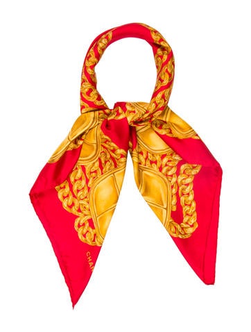 Chanel Chain-Link Square Scarf