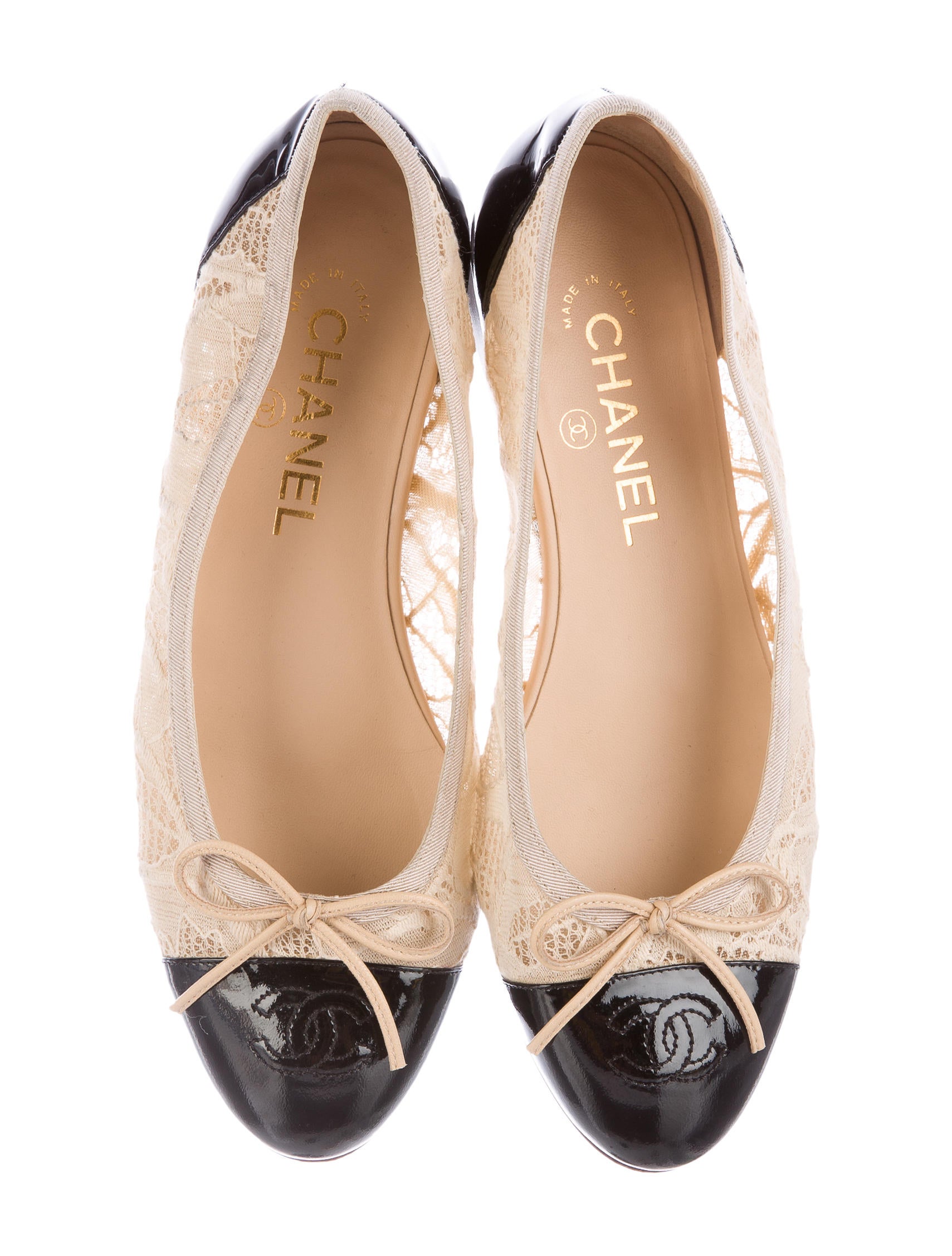 chanel flats shoes chanel cc cap toe flats shoes cha161472 the realreal chanel flats shoes chanel cc cap toe flats shoes cha161472 the realreal