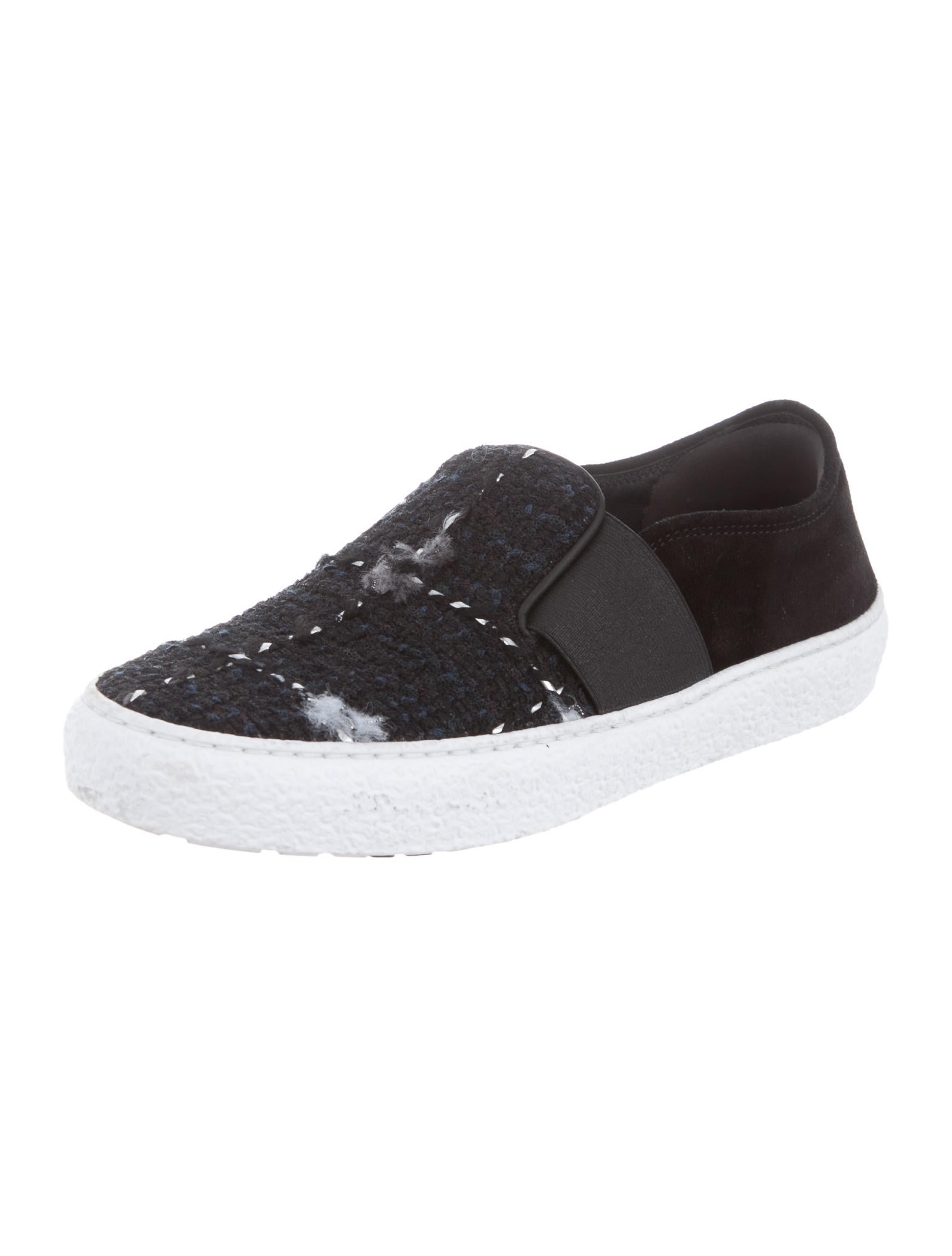 chanel sneakers tweed chanel tweed slip on sneakers shoes cha163355 the chanel sneakers tweed chanel tweed slip on sneakers shoes cha163355 the