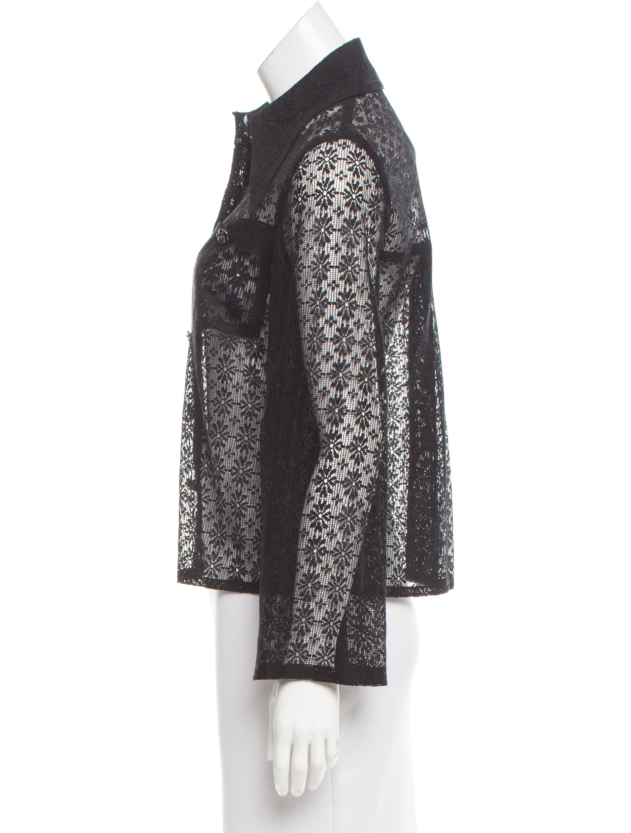 Chanel Lace Long Sleeve Top
