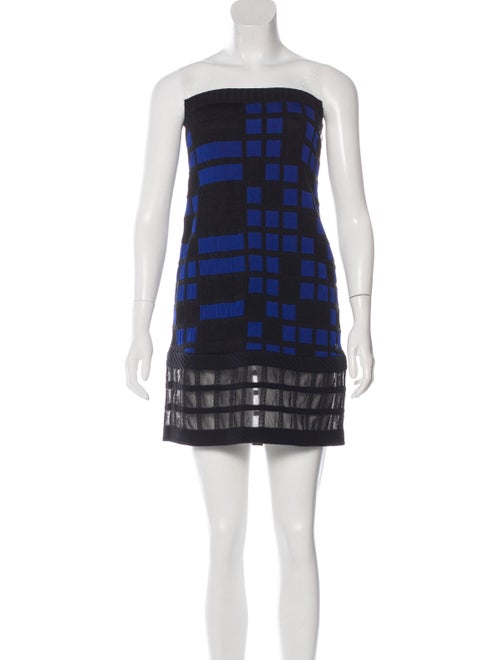 Chanel Quilted Strapless Dress Black