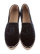 Chanel Velvet Espadrille Flats
