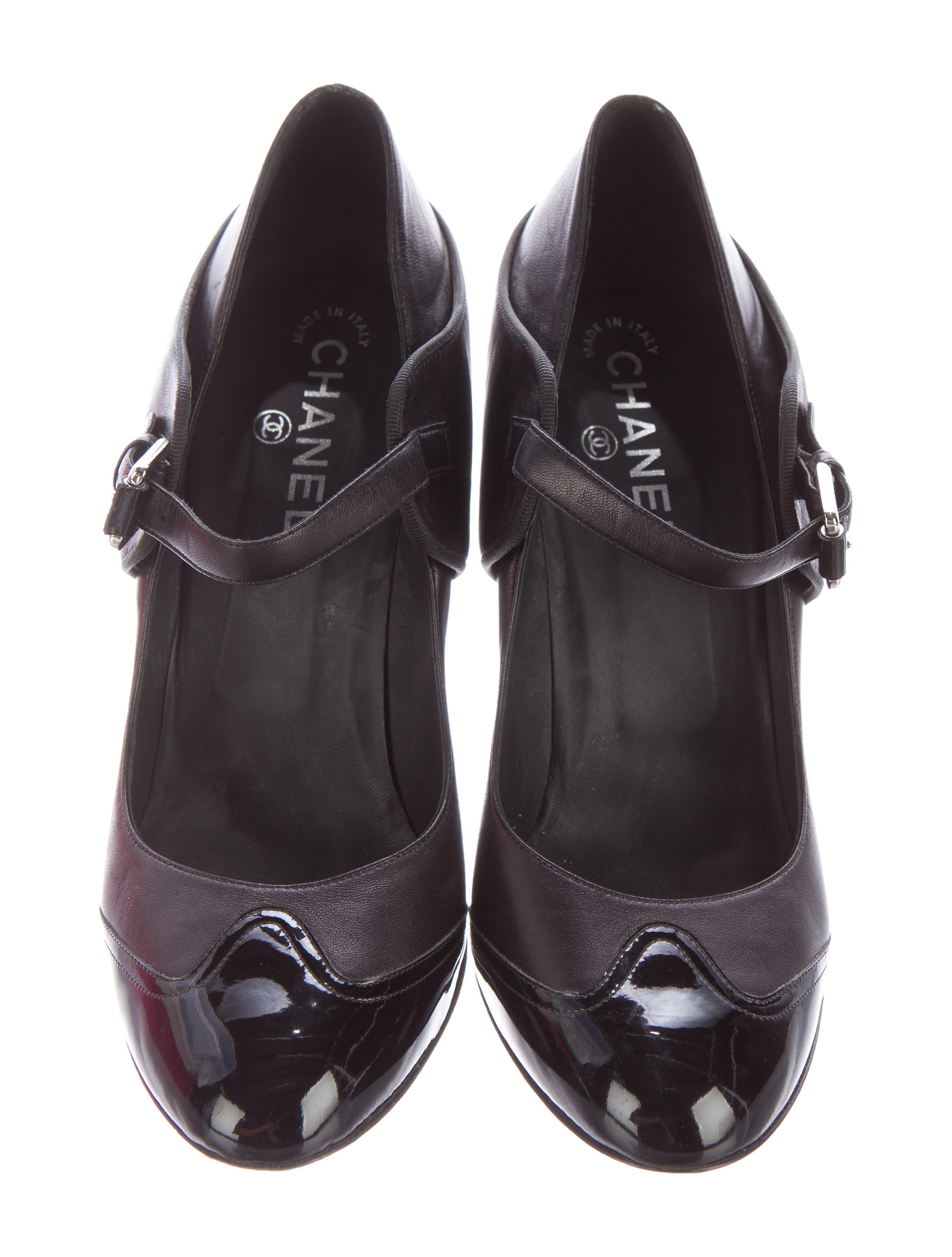 Chanel Leather Mary Jane Pumps Shoes CHA168676 The RealReal