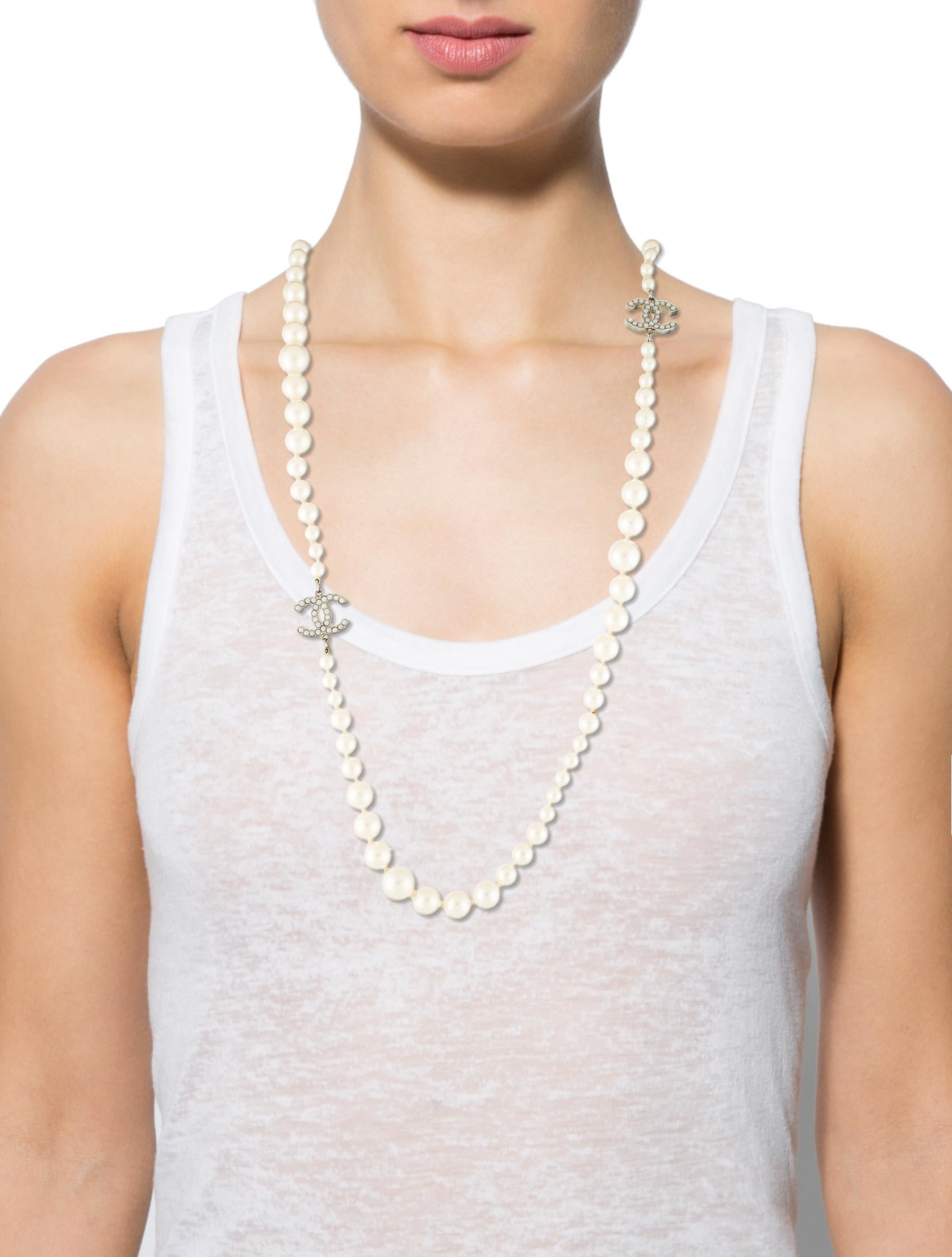 Chanel Faux Pearl Necklace