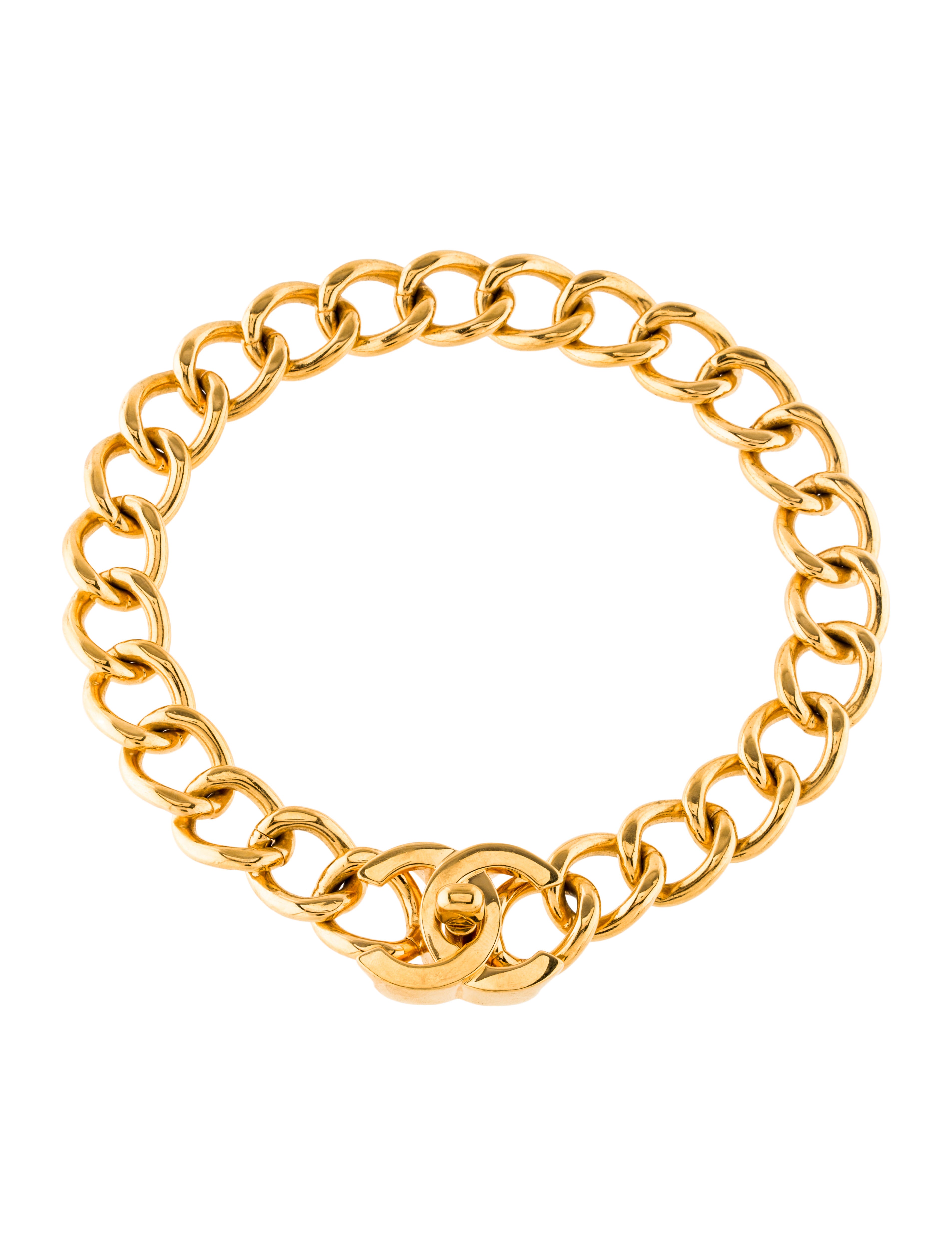 Chanel CC Curb Chain Turn Lock Necklace Necklaces CHA172776 The